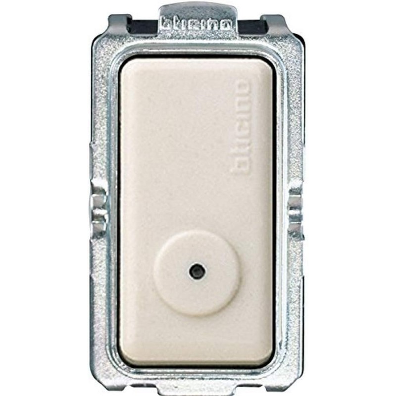 BTicino s5005 F Series Magic Button 1 Module No Light Up, 10 A Silhouette, Ivory