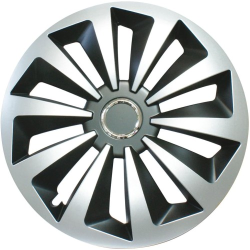 Cora 41844 4 Universal Aluminium-effect Fox Mix Wheel Trims, 14 