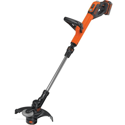 Black + Decker cordless grass trimmer (Power Command EasyFeed, 18V 4.0Ah, incl.battery and charger, 30 cm cutting width, for larger areas) STC1840EPC