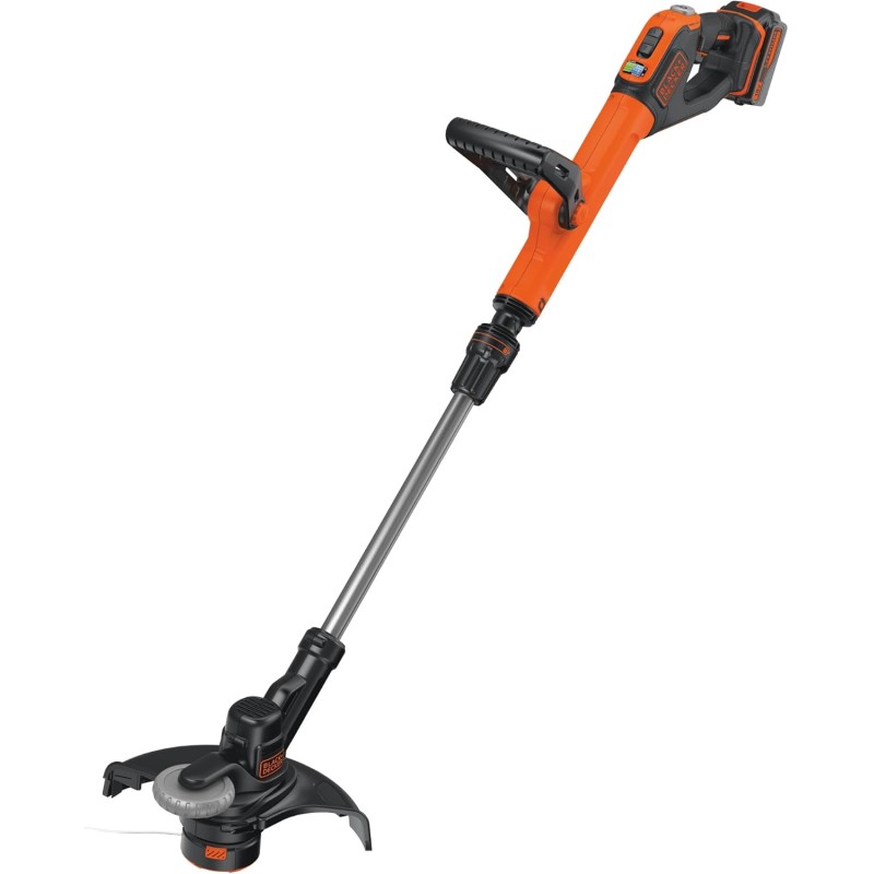 Black + Decker cordless grass trimmer (Power Command EasyFeed, 18V 4.0Ah, incl.battery and charger, 30 cm cutting width, for larger areas) STC1840EPC