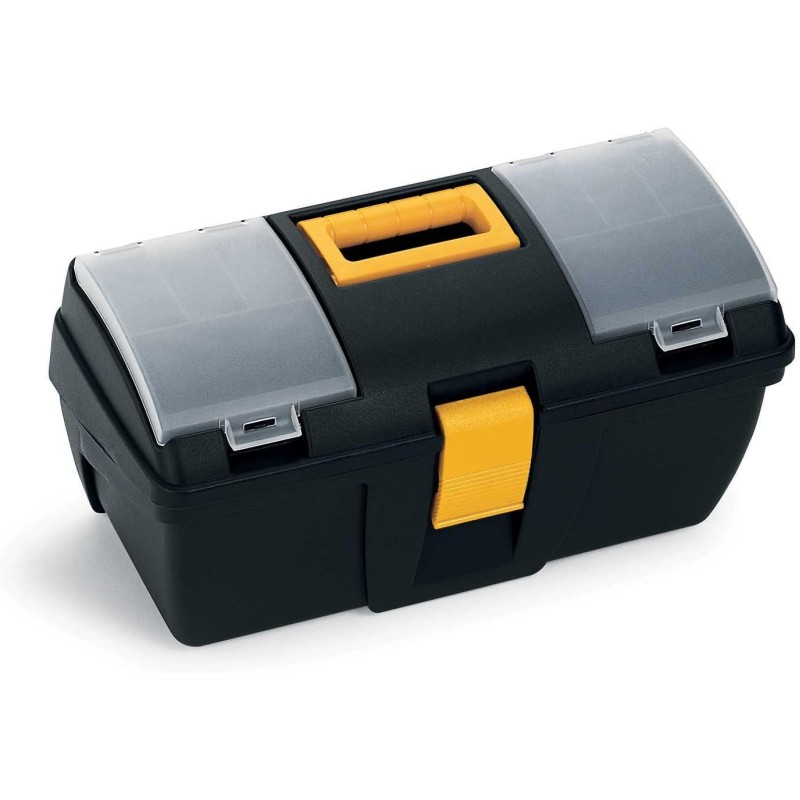 Terry 161 C – Small Tool Box with Tray and Organizer – Measures: 39.3 x 18.9 x 20 cm Transparent