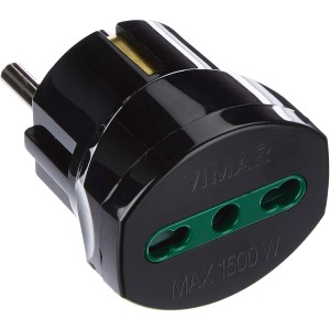 VIMAR Power Supply Plug Schuko Socket 10/16 Black