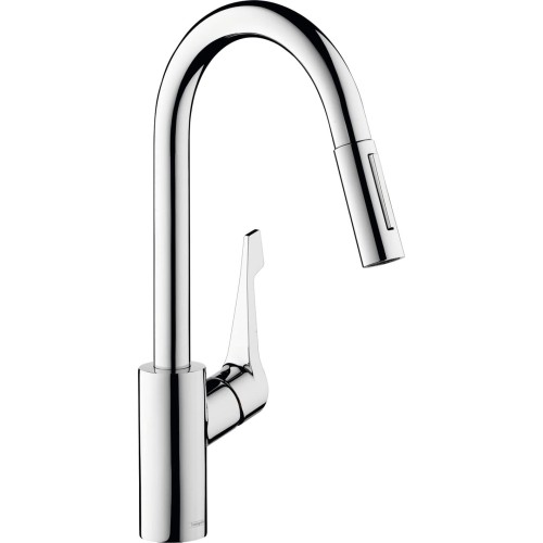 hansgrohe Cento XL Single Lever Kitchen Tap with Pull-Out Shower and Swivel Spout Chrome