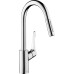 hansgrohe Cento XL Single Lever Kitchen Tap with Pull-Out Shower and Swivel Spout Chrome