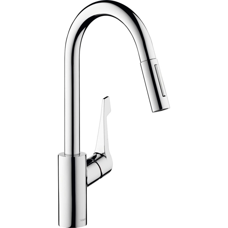 hansgrohe Cento XL Single Lever Kitchen Tap with Pull-Out Shower and Swivel Spout Chrome