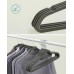 SONGMICS CRF20V Velvet Hangers, Set of 20, Non-Slip Hangers, Small Tie Bar, 360-Degree Rotating Hook, Thickness 0.6 cm, Space-Saving, Length 43.5 cm for Coats/Trousers, Silver/Grey