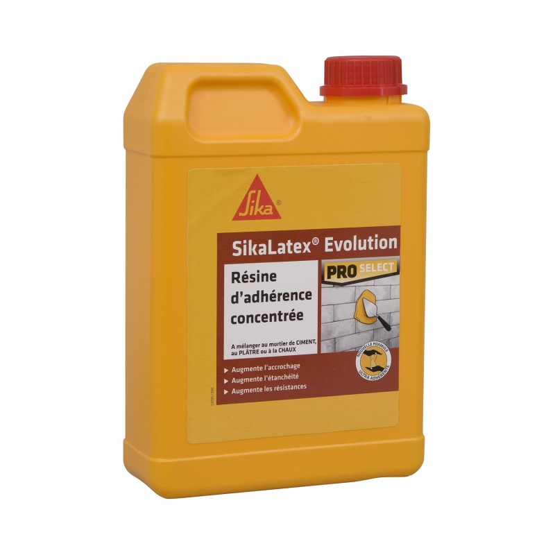 SIKA - Adhesion resin - SikaLatex Evolution - Bonding resin for adhesion and sealing of mortars and plasters - Ready to use - Limits the risk of cracking - 2L - White