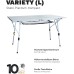 Uquip Variety XL, Infinitely Variable Complete Together Sturdy Aluminium 120x70 cm Small Folding Camping Table