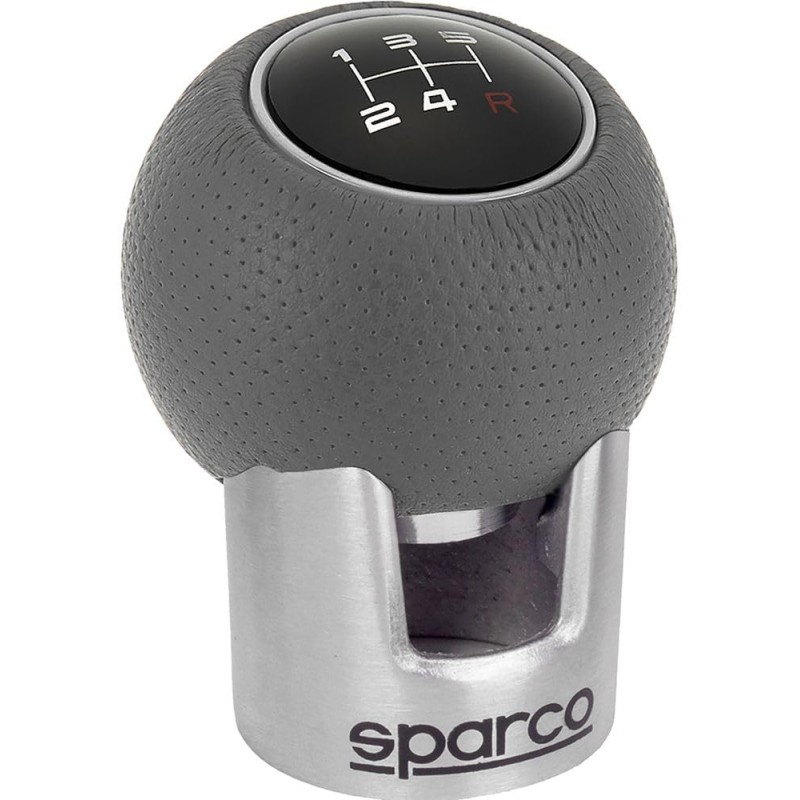Sparco Manual Gear Knob, Lazio Chrome/Grey, Universal