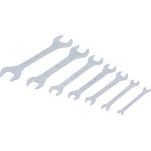 BGS 9019 Double Open-Ended Spanner Set, 6 - 23 mm, Extra-Flat, 7 Pieces