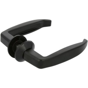 Amig - Aluminium Window Handle Model 45 | Ergonomic Design | 105 x 40 mm | For Interior and Exterior Doors | Resistant to Rust and Corrosion | Black | 35/45 mm Door Width | Aluminium