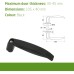 Amig - Aluminium Window Handle Model 45 | Ergonomic Design | 105 x 40 mm | For Interior and Exterior Doors | Resistant to Rust and Corrosion | Black | 35/45 mm Door Width | Aluminium