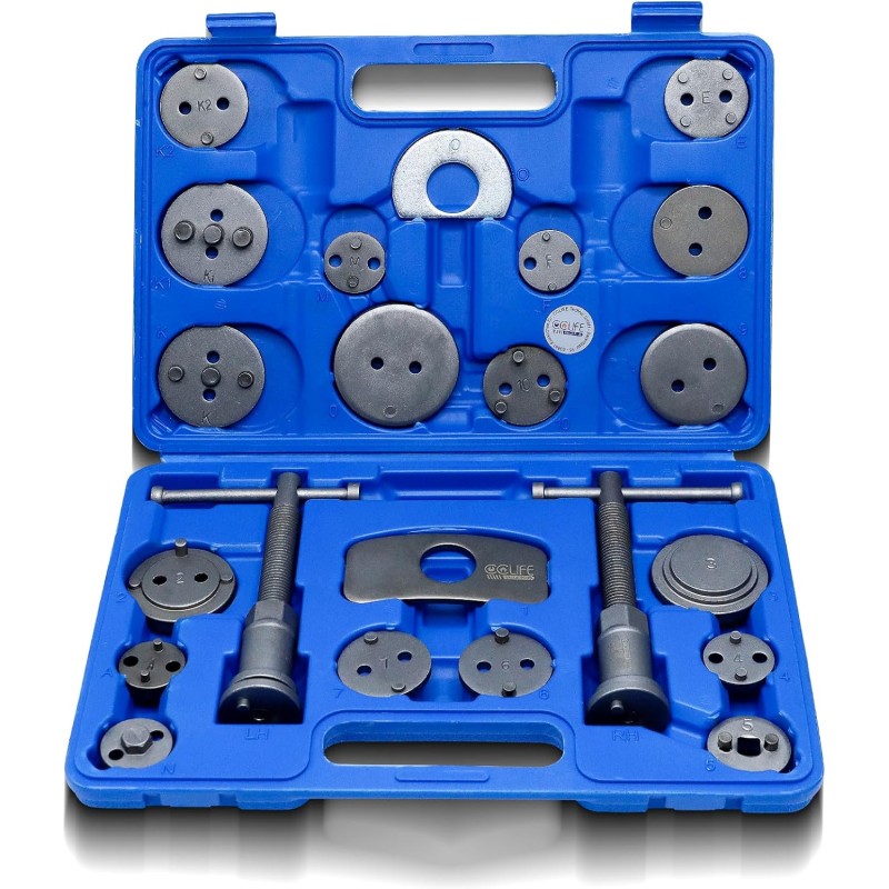 22 Piece Brake Piston Wind Back Brake Piston Extractor Plate Car with Nue VAG 3 Pin Adaptor
