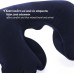com-four® 2 x Inflatable Neck Support Pillow - Practical Neck Pillow for Inflating - Ideal Travel Pillow for On the Go (Pack of 2, Blue)