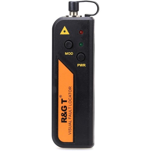 FTTH Mini VFL-RGT-10mW Visual Fault Locator with 2.5mm Universal Connector,10KM Fiber Optic Cable Tester Meter Equipment for CATV Telecommunications Engineering Maintenance.