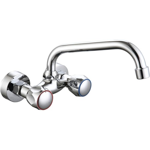 DP bath Sauco 150 BC150 Sink Mixer Tap Wall Installation Pack of 1 Silver