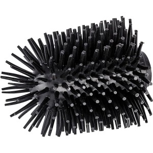 WENKO 22242100 Replacement brush head for toilet sets, silicone - replacement toilet brush, silicone, 7.5 x 9.3 x 7.5 cm, black