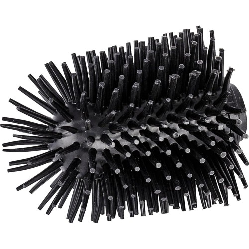 WENKO 22242100 Replacement brush head for toilet sets, silicone - replacement toilet brush, silicone, 7.5 x 9.3 x 7.5 cm, black