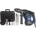 FERM HDM1037 Rotary/Demolition Hammer 1500W, Includes Depth Limiter, 3 Drills and 2 SDS chisels, 1500 W, 230 V, Black/Blue