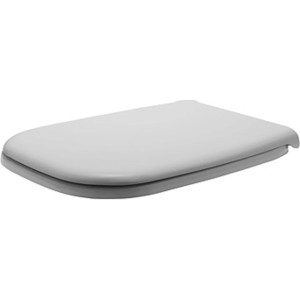 Duravit 67310099 white toilet seat D-Code Compact with stainless steel hinges without soft close, 1 piece