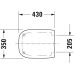Duravit 67310099 white toilet seat D-Code Compact with stainless steel hinges without soft close, 1 piece