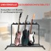 Pyle Guitar Stand, 7-Space Foldable Guitar Stand, Multiple, Bass Stand, for Acoustic Guitar, Electric Guitar & Guitar Bag, Portable Guitar Stand with Foam Padding