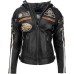URBAN 5884 Motorradjacke Damen Mit Protektoren, Damenjacke aus Lammleder, Protektoren für Rücken, Schultern und Ellenbogen