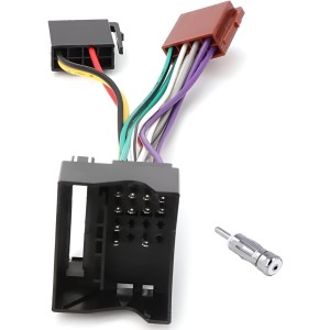 Sound Way - Radio Adaptor Cable ISO Input Compatible with Ford Transit/Fiesta/Focus/Fusion + Female Antenna Plug DIN