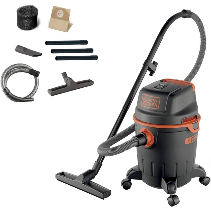 Black+Decker BXVC20PE Wet and Dry Vacuum Cleaner (1200 W, 20 Litres)