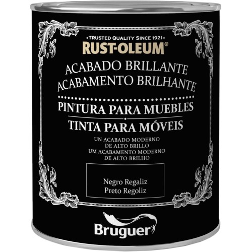 Rust-Oleum Bruguer Glossy Furniture Paint Black Licorice 750 ml