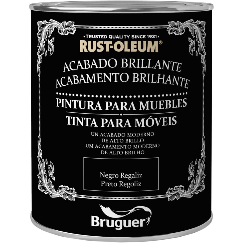 Rust-Oleum Bruguer Glossy Furniture Paint Black Licorice 750 ml