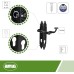 Amig - Set of 2 Door Handles for Passage Doors Mod. 100PB85, 280 x 45 x 3.5 mm, Square, 8 mm, for use with Mortice Locks, Forged, Made of Zamak, Black