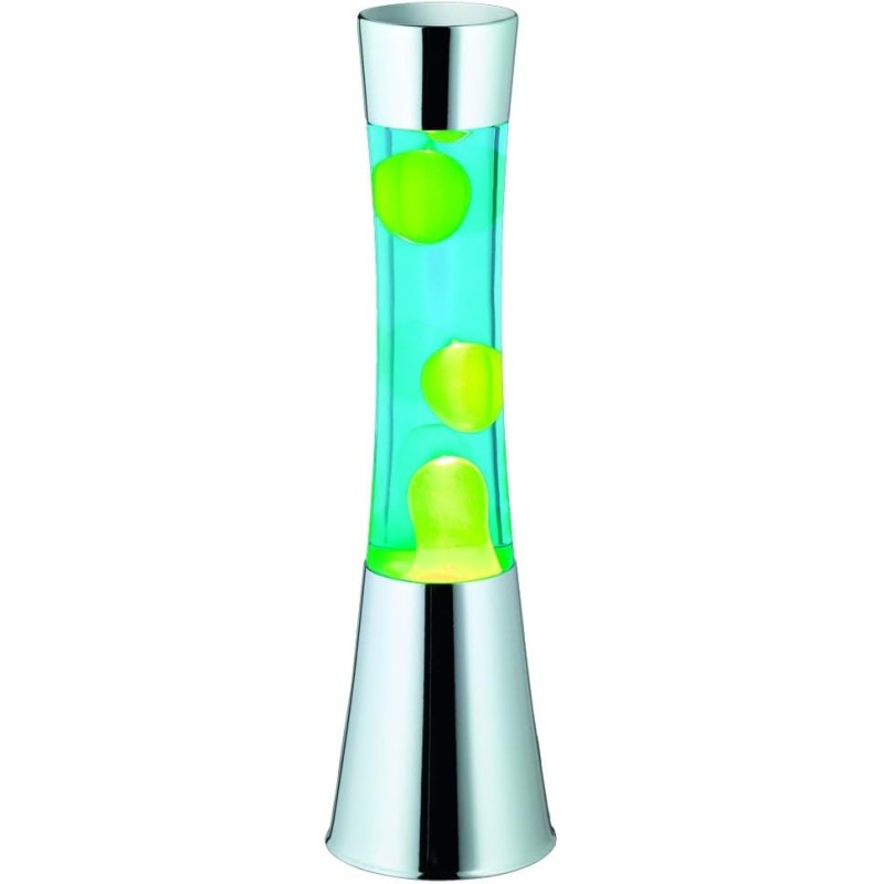 Reality Lava Lamp Metal Glass 41 cm 35 W Chrome / Yellow / Blue