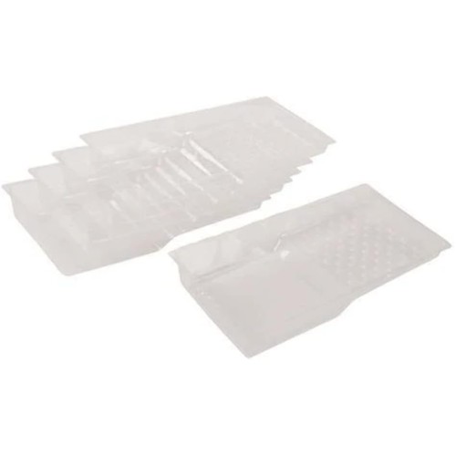 Silverline Tools 439888 Disposable Roller Tray Liner 5pk 230mm, Clear