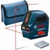 Bosch Professional Cross line laser GLL 2-10 (max range: 10 m, 3x AA batteries, in box)