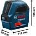 Bosch Professional Cross line laser GLL 2-10 (max range: 10 m, 3x AA batteries, in box)