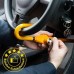 PRETEX Steering Wheel Lock for Car – Steering Wheel Clamp for Car Motorhome – Steering Wheel Lock Car Made of Steel – Immobiliser Car Extendable from 67 to 81 cm – Anti-Theft Car – Yellow