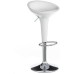 DP Grifería 2 x 1000 – Pack of 2 Bar Stools with Chrome Base and Seat in White (PVC)