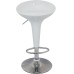 DP Grifería 2 x 1000 – Pack of 2 Bar Stools with Chrome Base and Seat in White (PVC)