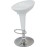 DP Grifería 2 x 1000 – Pack of 2 Bar Stools with Chrome Base and Seat in White (PVC)