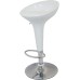DP Grifería 2 x 1000 – Pack of 2 Bar Stools with Chrome Base and Seat in White (PVC)