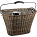 FISCHER Front Bicycle Basket | Removable | Tilt and Turn Lock | Adjustable Angle Load Capacity 5 kg | Braided