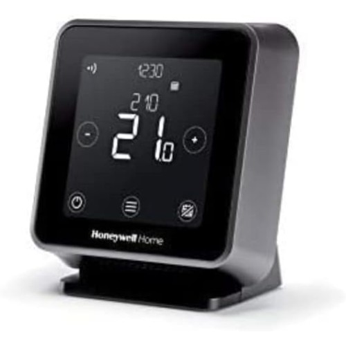 Honeywell Home T6R Wi-Fi Room Thermostat with Desk Holder, Power Supply and Radio Receiver Box, Black Y6R910RW8021