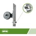 Amig - Compact Steel Roller Blind Winder 1 Arm Recessed or Flush Mounted Metal Finish Sizes: 4.6 x 18.8 x 11 cm (Silver)