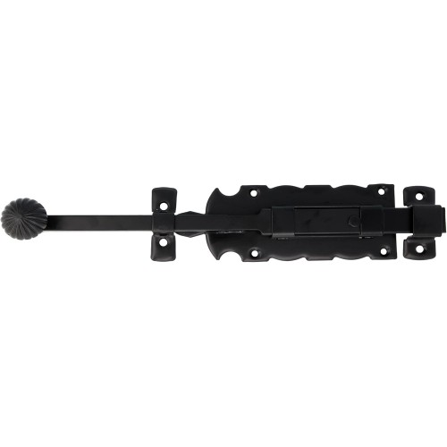 Amig - Steel Door Bolt | Bolt Mod. 410 | Door Lock in Black | Gate Lock Door Slider | Dimensions: 400 x 60 | Screw-On Lock | Suitable for Passage Doors