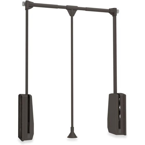 Emuca 7086111 Clothes Lift for Wardrobe Width Adjustable, brown, 7086313