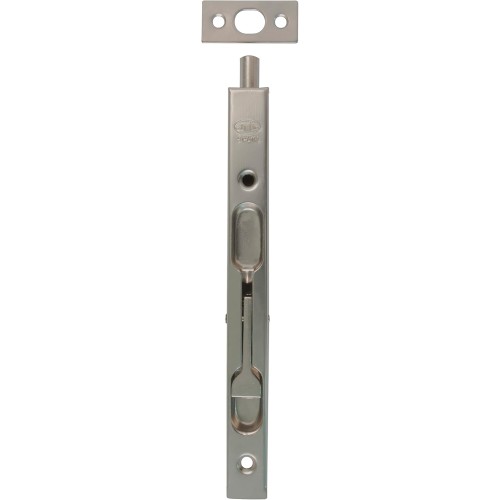 Amig - Steel Door Bolt | Bolt Mod. 401 | Door Lock in Matt Chrome | Door Lock Bolt Door Slider | Dimensions: 162 x 17 | Mortise Lock | Suitable for Double Wing Doors