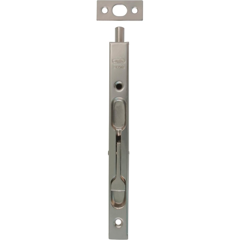 Amig - Steel Door Bolt | Bolt Mod. 401 | Door Lock in Matt Chrome | Door Lock Bolt Door Slider | Dimensions: 162 x 17 | Mortise Lock | Suitable for Double Wing Doors