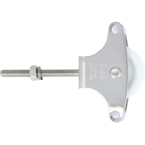 AMIG - Pulley with Roldana Plastic 39 mm Mod.212 | M6 x 60 mm | Especially for Clothes Airer | Stainless Steel 18/8 | with Mounting Screw and Guides