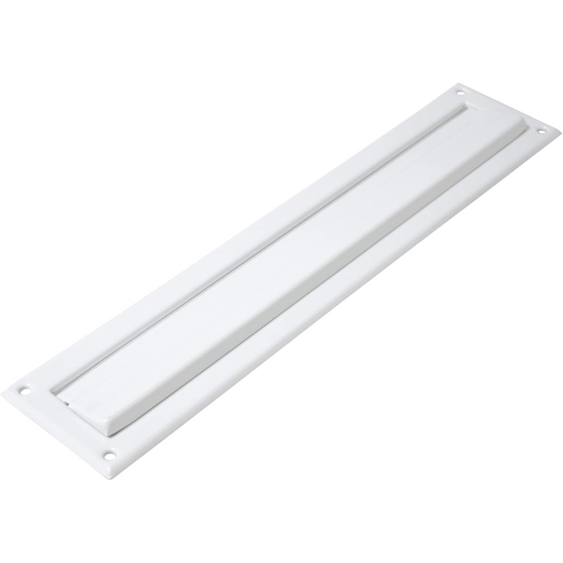 Amig - Letter Slot for Letterbox | For Interior and Exterior Walls or Doors | Stainless Steel Letter Slot | Size 342 x 73 cm | Slot Dimensions: 246 x 48 mm | White Colour